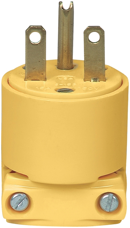 PLUG 6-15R NEMA VNYL YEL 250V 