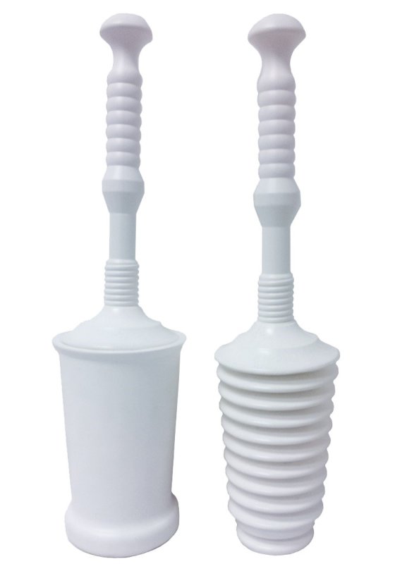PLUNGER MASTER W/TALL BCKT WHT