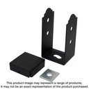 POST BASE ADJ ZMAX BLACK 6X6IN