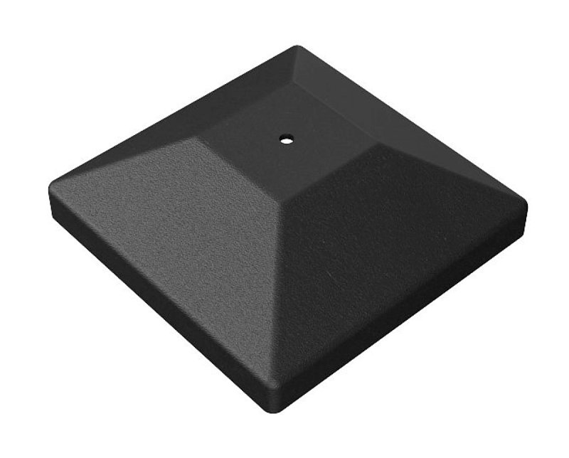 POST CAP PLASTIC BLACK 4 X 4IN