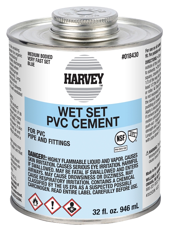 PVC CEMENT WET SET BLUE 32OZ  
