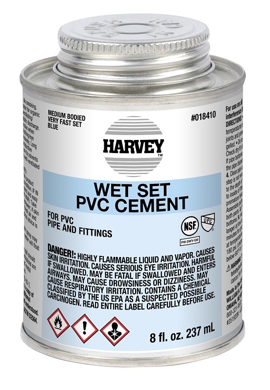 PVC CEMENT WET SET BLUE 8OZ   