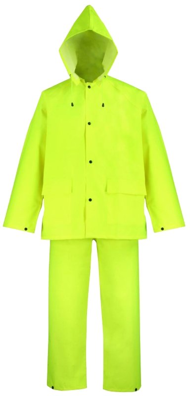 RAINSUIT POLYESTER YLW 3PC XL 