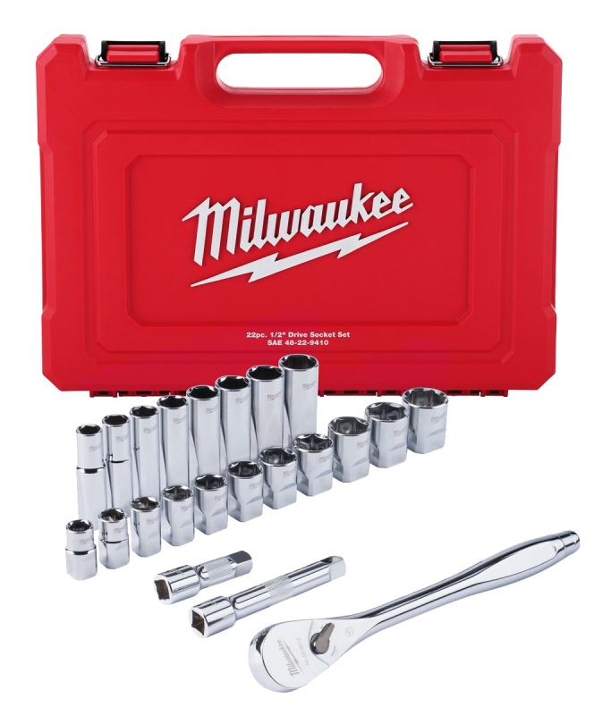 RATCHET-SOCKET SET SAE 1/2IN  