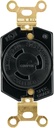RECEPTACLE BLK 2POLE 250V     