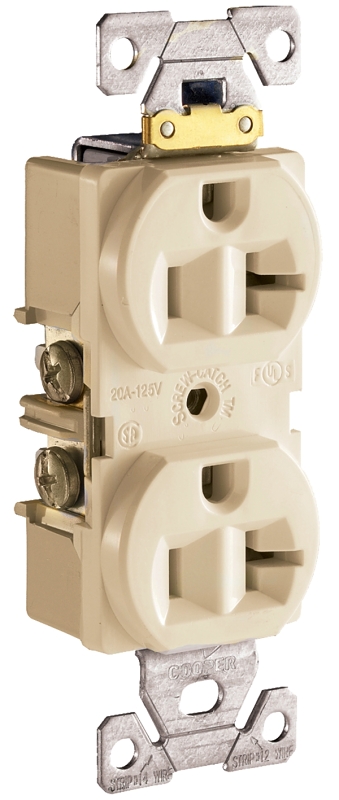 RECEPTACLE DPLX IVORY 20A/125V