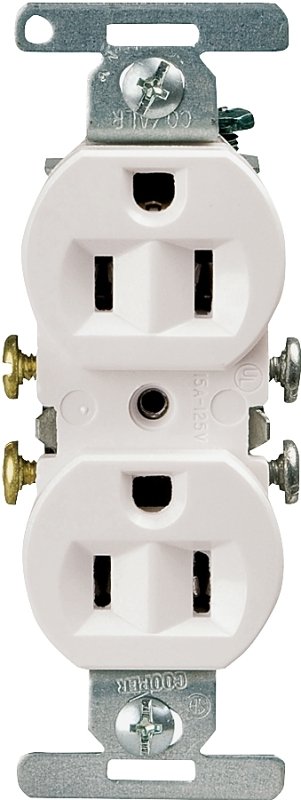 RECEPTACLE DPLX WHT 15A/125V  
