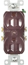 RECEPTACLE DPX BROWN 15A/125V 