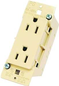 RECEPTACLE DUPLEX  IVORY      