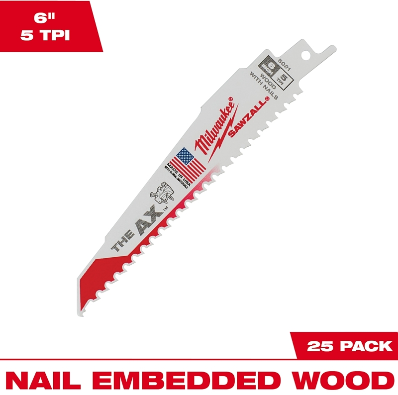 RECIP BLADE WOOD 5TPI 6IN     