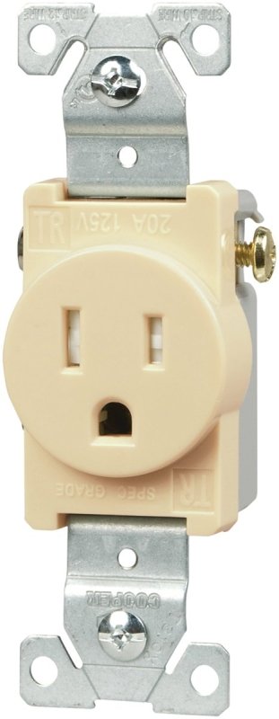RECPT SINGLE COMM TR 3W 15A IV