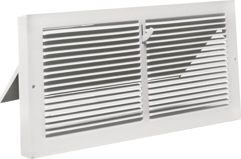 REGISTER BASEBOARD 10X6IN WHT 