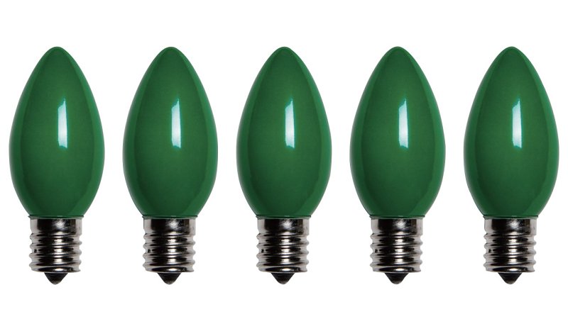REPL BULB FIL RETRO OPQ C9 GRN