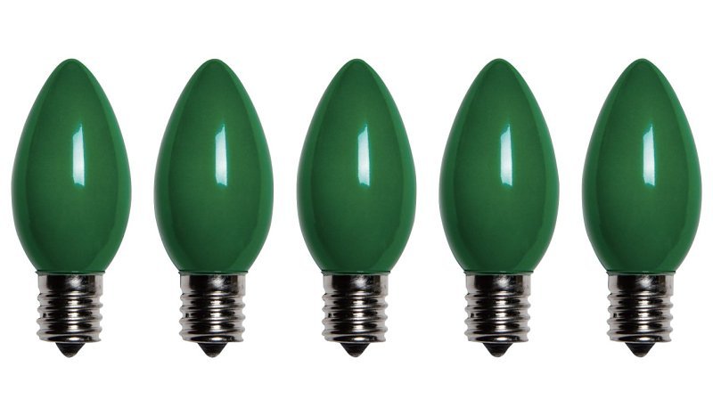 REPL BULB FIL RETRO OPQ C9 GRN