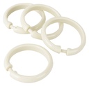 RING SHOWER CURTAIN BEIGE 12PC
