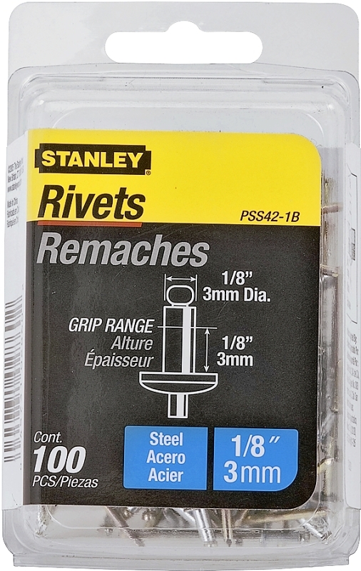 RIVET 1/8 X 1/8IN STEEL       