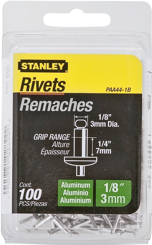 RIVET 1/8X1/4IN ALUMINUM 100PK