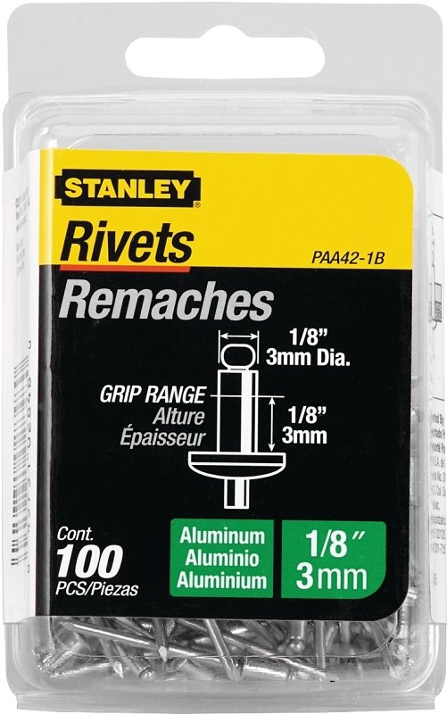 [3996634] RIVET 1/8X1/8IN ALUMINUM 100PK