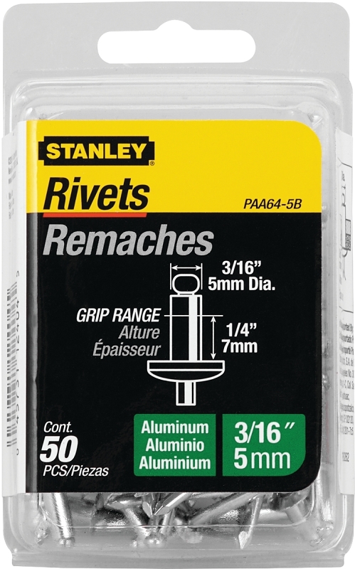 RIVET 3/16X1/4IN ALUMINUM 50PK