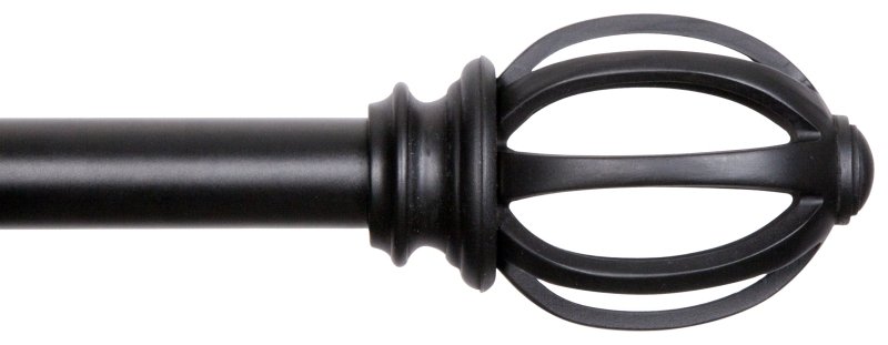 ROD CURTAIN BLACK 5/8X36-66IN 