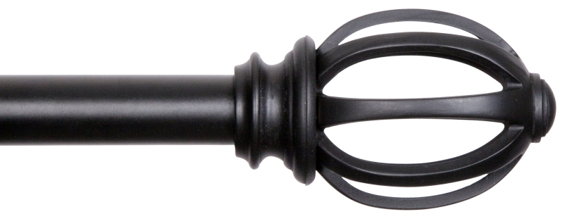 ROD CURTAIN BLACK 5/8X36-66IN 