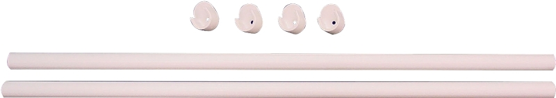 ROD WARDROBE ENDS WHITE 35IN  