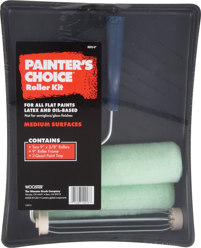 ROLLER TRAY KIT 4PC PLSTC 9IN 