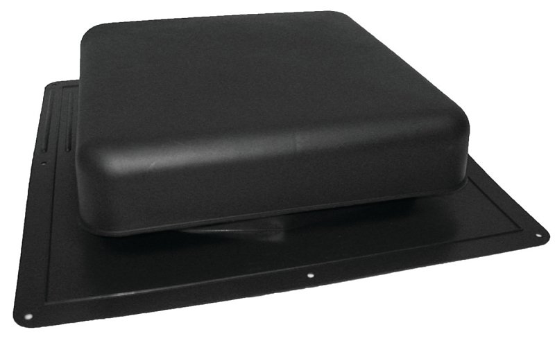ROOF LOUVER 10X10IN BLACK     