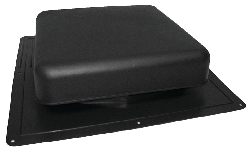 ROOF LOUVER 10X10IN BLACK     