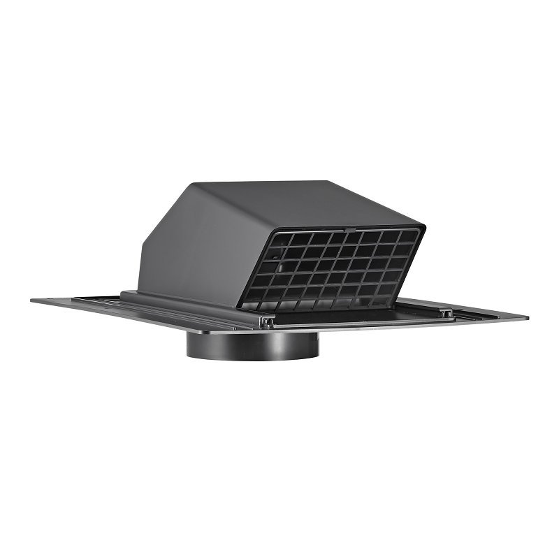 [3377579] ROOFCAP W/DAMPER PLSTC 4IN BLK