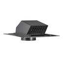 ROOFCAP W/DAMPER PLSTC 4IN BLK