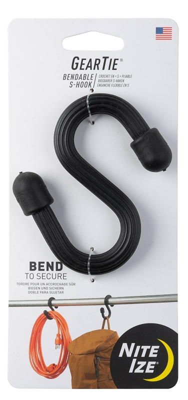 S-HOOK BENDABLE GEARTIE BLACK 