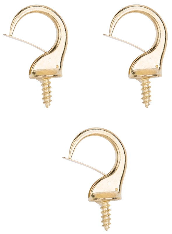 SAFETY HOOKS POL BRASS 1-1/4IN