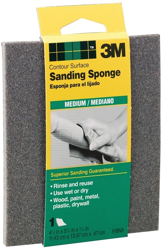 SANDING SPNG WET/DRY CNTUR MED