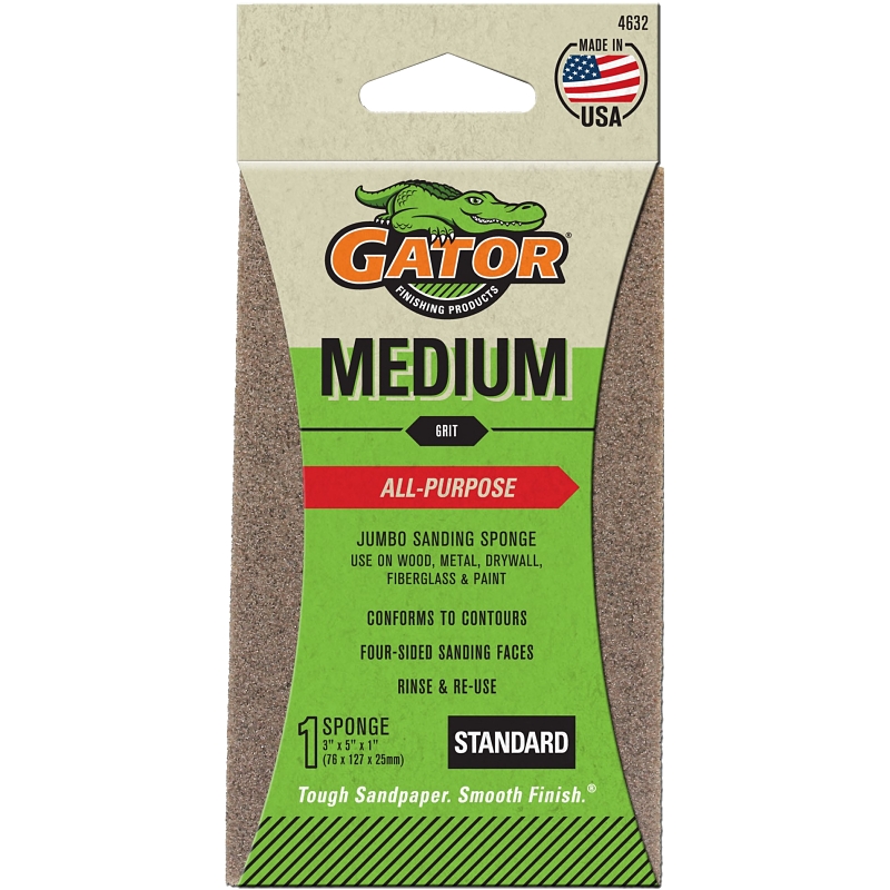 SANDING SPONGE 3X5X1IN MEDIUM 