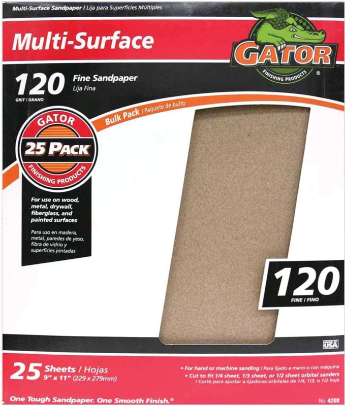 SANDPAPER AL OX 9X11IN 120GRT 