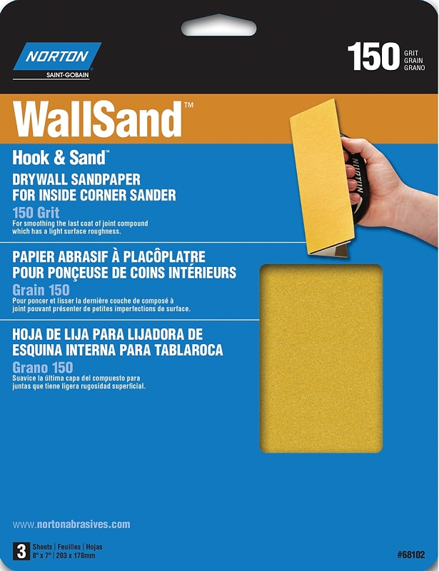 SANDPAPER DRYWL 150GRIT 8X7IN 