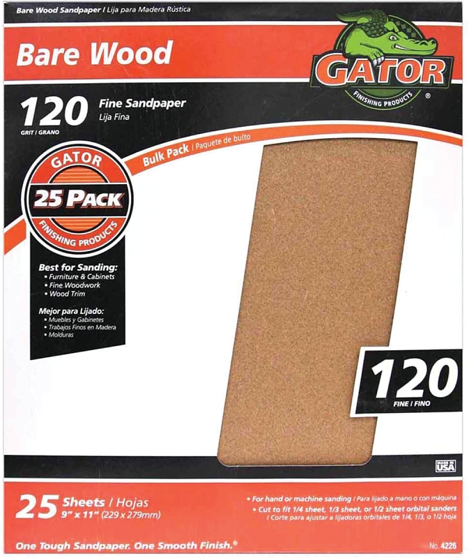 SANDPAPER GRNT 9X11IN 120GRIT 