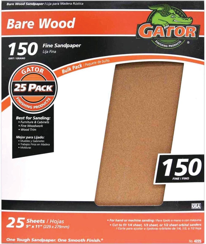 SANDPAPER GRNT 9X11IN 150GRT  