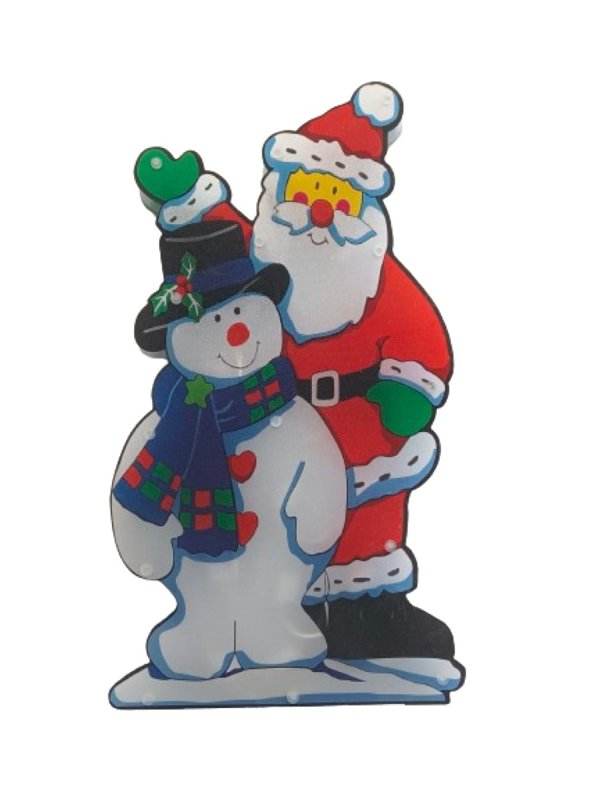SANTA&SNOWMAN SNGL SIDED 18IN 