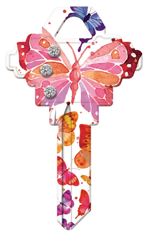 SC1 KEYBLANK BUTTRFLY BLING   