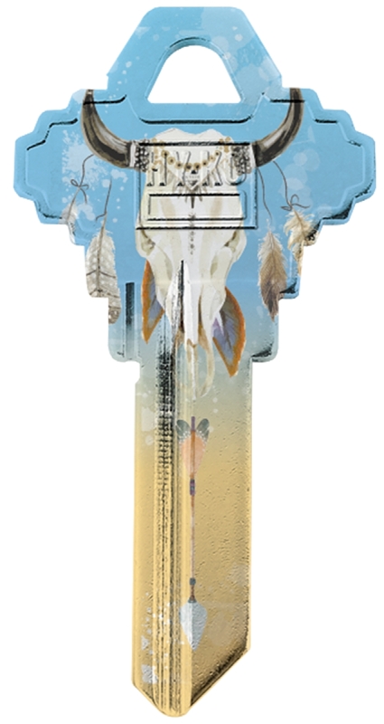 SC1-29 KEYBLANK SKULL-PAINT   