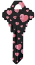 SC1-30 KYBLNK HEART BLK/PINK  
