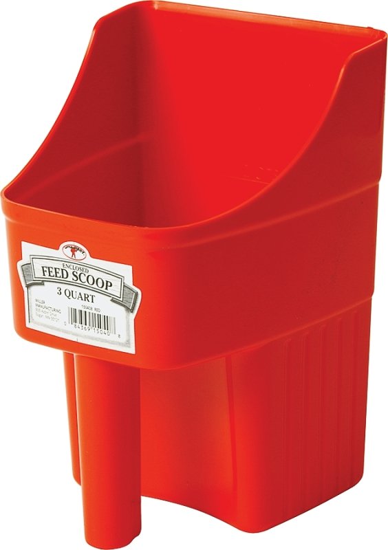 SCOOP FEED ENCLOSED RED 3QT   