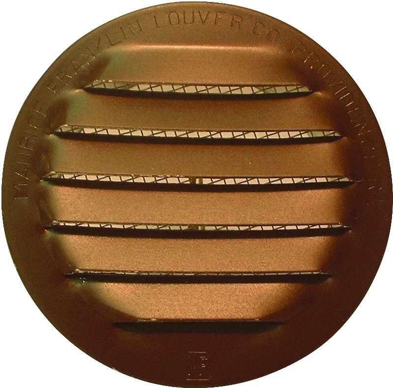 SCREEN LOUVER 2IN BRW RND ALUM