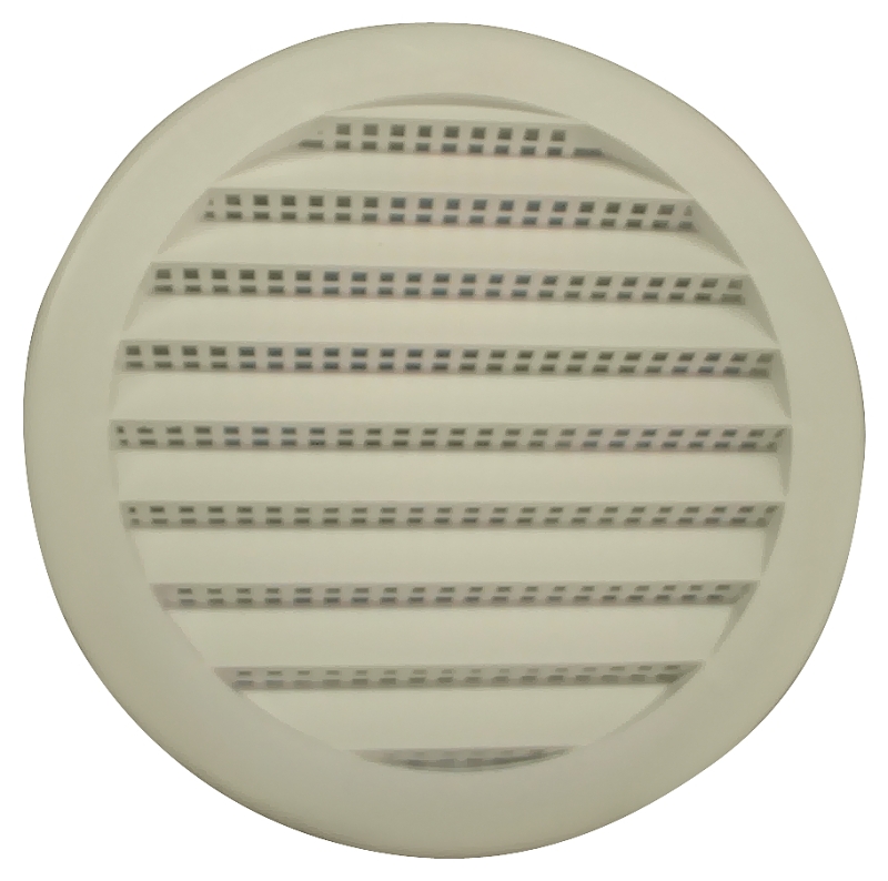 SCREEN LOUVER 4IN WHT RND PLS 