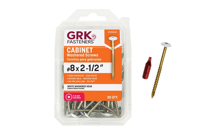 SCREW CAB STARHD WH 8X2-1/2IN 