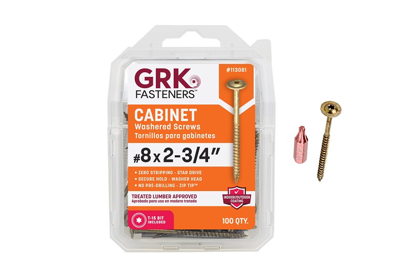 SCREW CABINET 8X2-3/4IN       