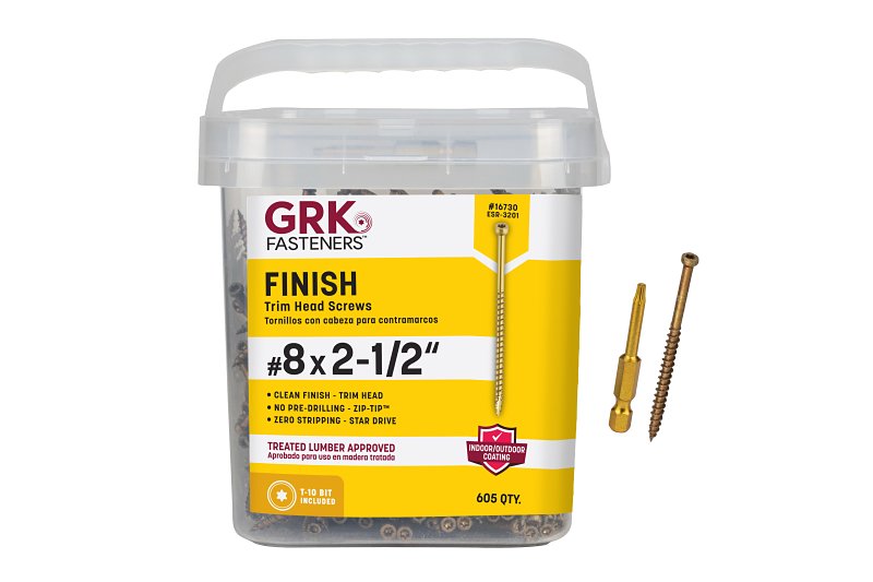 SCREW FIN/TRIM 8X2-1/2IN      