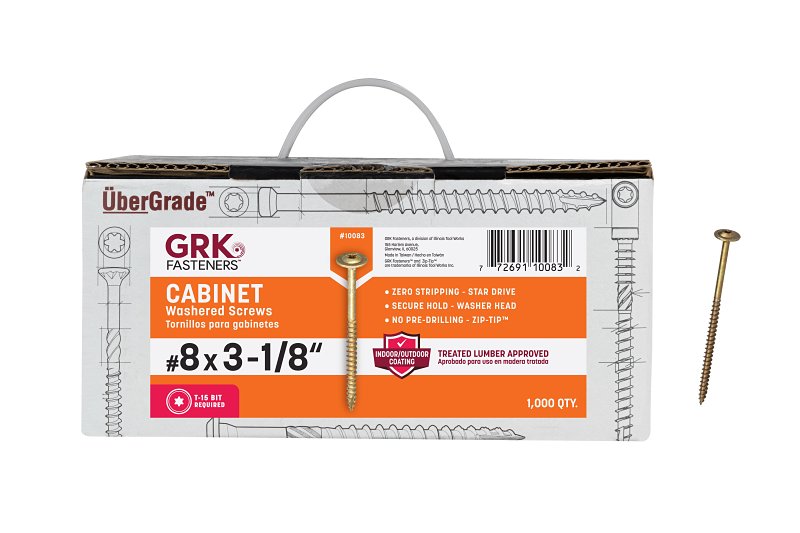 SCREW LW-PRFL CBNT 8X3-1/8IN  